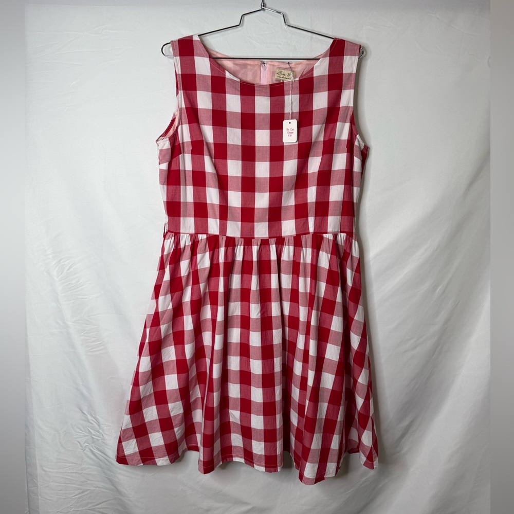 Lindy Bop Audrey Red and White Gingham Dress